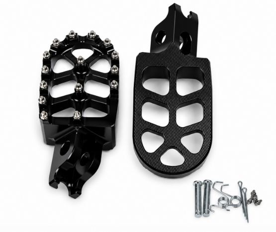 Black CNC foot pegs